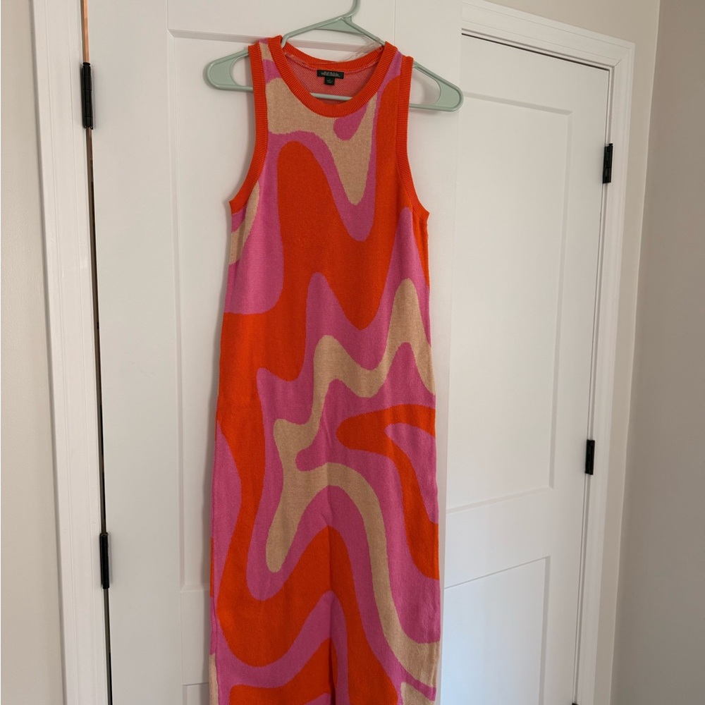 Women's Sleeveless Jacquard Sweater
Dress